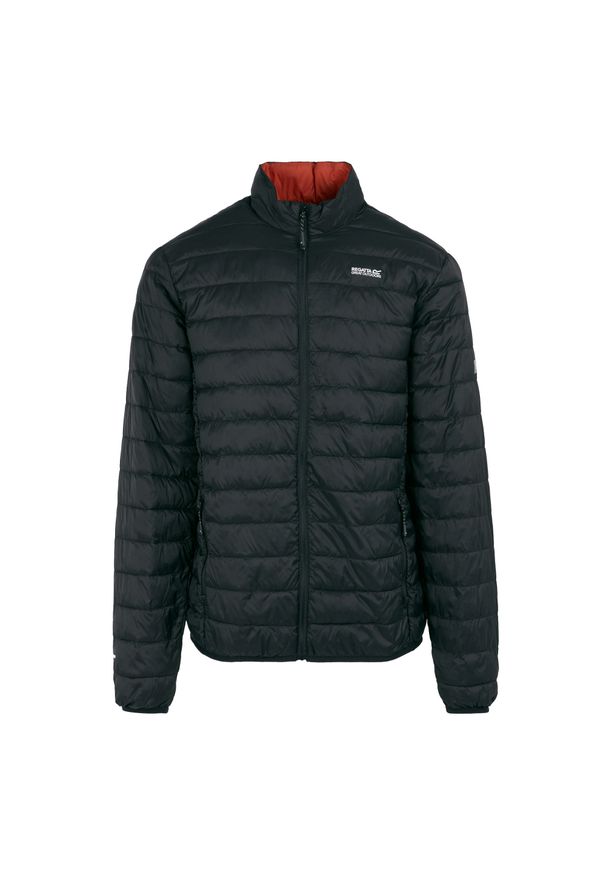 Regatta - Męska Kurtka Ocieplana Hillpack II. Kolor: czarny, czerwony, wielokolorowy. Materiał: puch. Sport: turystyka piesza