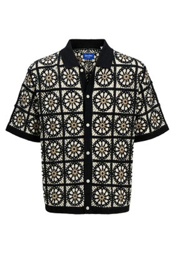 Jack & Jones - Jack&Jones Koszula Cartagena 12278724 Czarny Loose Fit. Kolor: czarny. Materiał: syntetyk