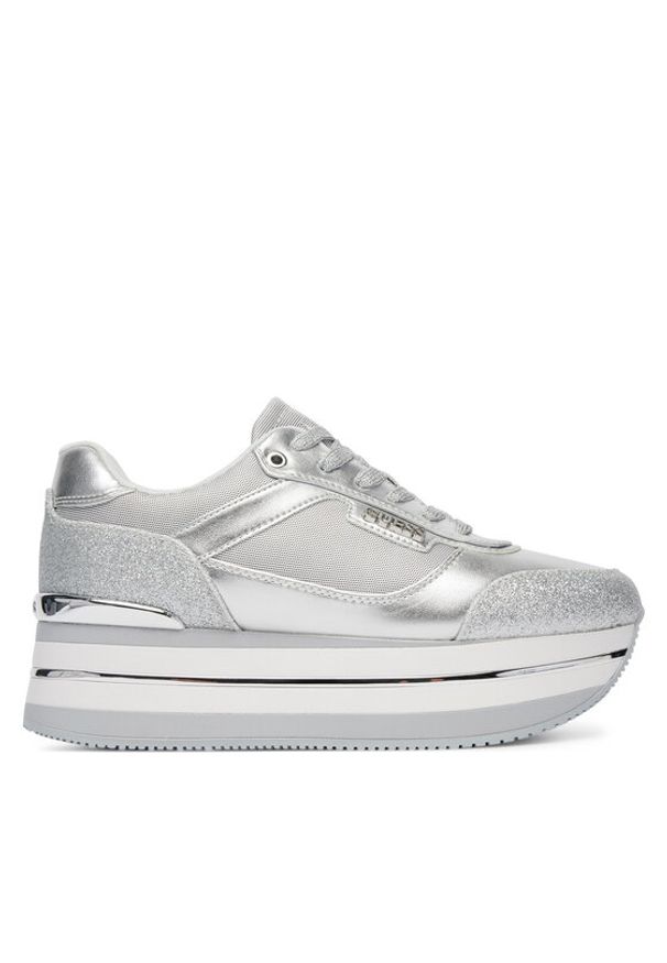 Guess Sneakersy FLJHN3 LEL12 Srebrny. Kolor: srebrny. Materiał: skóra