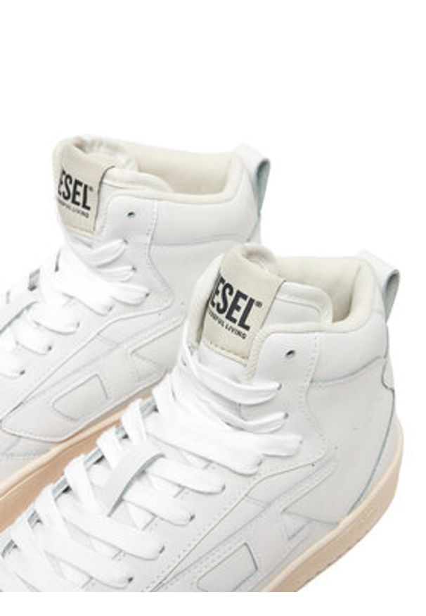 Diesel Sneakersy S-Ukiyo V2 Mid Y03364 P5576 T1015 Biały. Kolor: biały. Materiał: skóra