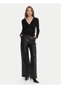 Lola Casademunt by Maite Bluzka MF2515029 Czarny Slim Fit. Kolor: czarny. Materiał: wiskoza #5