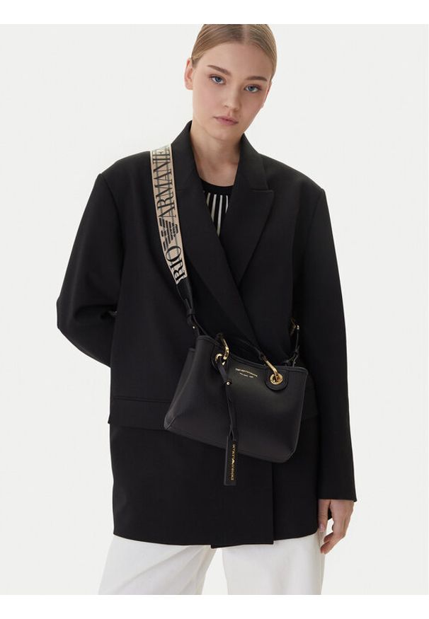 Emporio Armani Torebka EW000382 AF12103 MC032 Czarny. Kolor: czarny. Materiał: skórzane