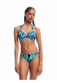 Desigual Góra od bikini Bukit 23SWMK36 Niebieski. Kolor: niebieski. Materiał: syntetyk