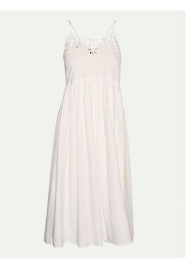 Vero Moda Sukienka letnia Vera 10326447 Biały Regular Fit. Kolor: biały. Materiał: bawełna. Sezon: lato