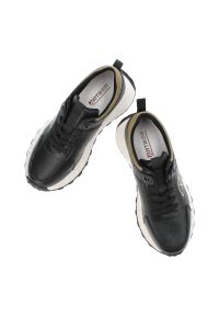 Czarne Sneakersy Artiker Stylowe Obuwie Damskie. Okazja: na co dzień. Kolor: czarny. Materiał: materiał