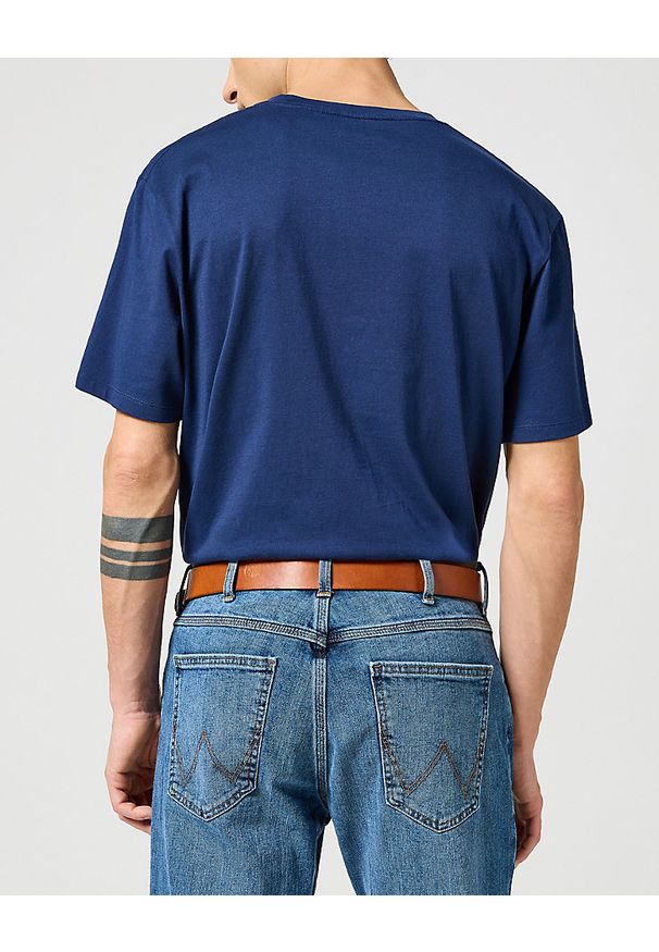 Wrangler - WRANGLER MĘSKI PASEK SKÓRZANY LEATHER BELT COGNAC 112358070 PREMIUM W0N7014672. Materiał: skóra