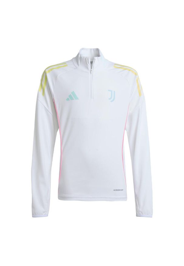 Adidas - Bluza Juventus Tiro 25 Competition Training Kids. Kolor: biały. Materiał: dresówka. Sport: piłka nożna