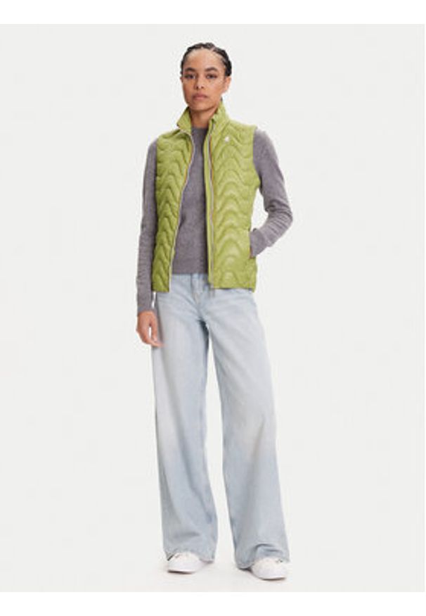 K-Way Bezrękawnik Viole K3122IW Zielony Slim Fit. Kolor: zielony. Materiał: syntetyk. Długość rękawa: bez rękawów