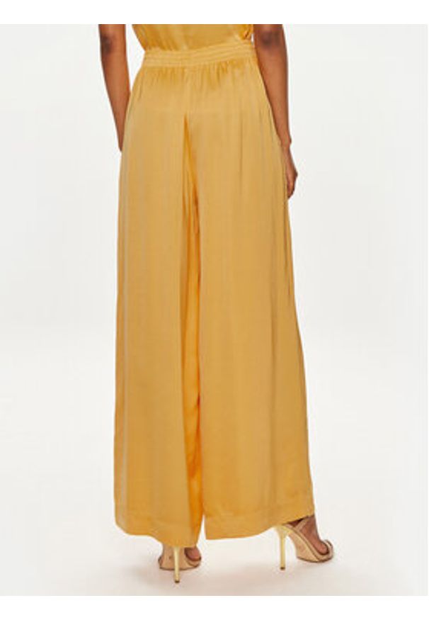 ViCOLO Spodnie palazzo TB0034 Żółty Relaxed Fit. Kolor: żółty. Materiał: wiskoza