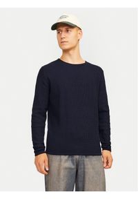 Jack & Jones - Jack&Jones Sweter Cooper 12258407 Granatowy Regular Fit. Kolor: niebieski. Materiał: bawełna