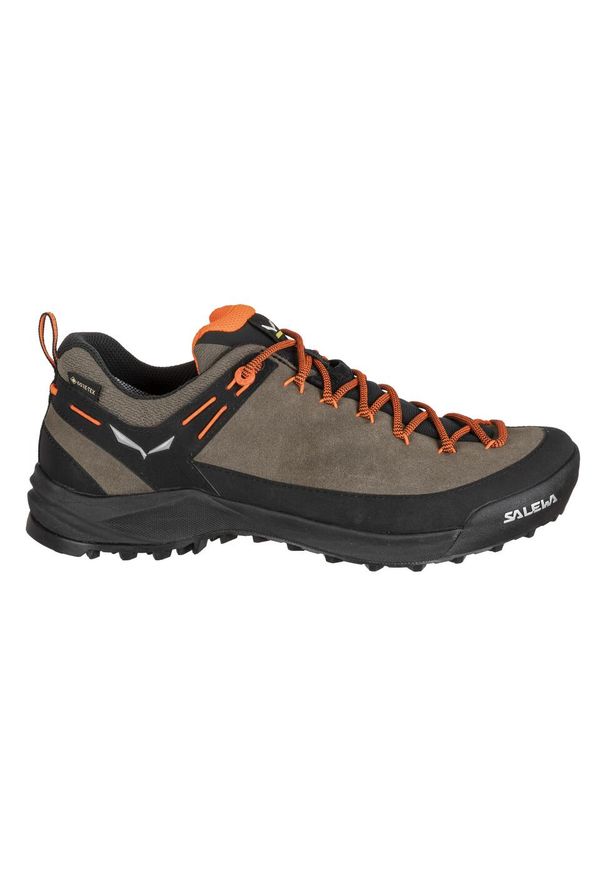 Buty Podejściowe Męskie Salewa Wildfire Leather Gtx. Kolor: pomarańczowy, wielokolorowy. Materiał: zamsz. Szerokość cholewki: normalna