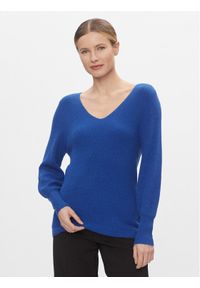 only - ONLY Sweter Atia 15230147 Niebieski Regular Fit. Kolor: niebieski. Materiał: wiskoza