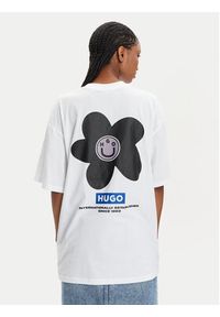 Hugo T-Shirt 50511471 Biały Oversize. Kolor: biały. Materiał: bawełna #5