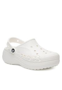 Crocs Klapki BAYA PLATFORM CLOG 208186-100 Biały. Kolor: biały. Obcas: na platformie