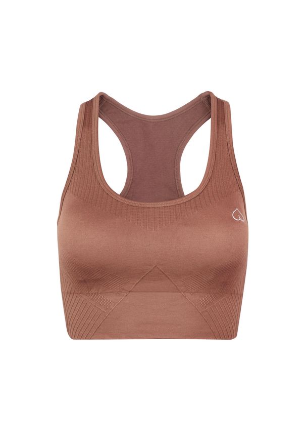 BESHAPED - Stanik Sportowy BeShaped Femme Force Bezszwowy. Kolor: różowy. Materiał: nylon