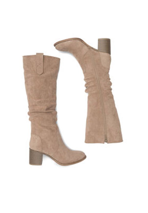 Jenny Fairy Kozaki WS14438-02 Beżowy. Kolor: beżowy. Materiał: materiał