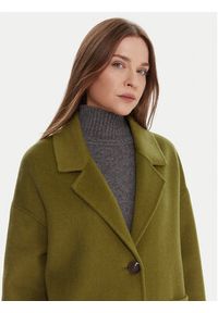 United Colors of Benetton - United Colors Of Benetton Płaszcz wełniany 28F7DN082 Zielony Regular Fit. Kolor: zielony. Materiał: syntetyk #3