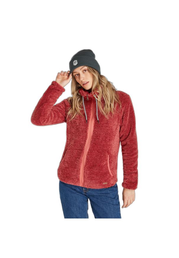 Polar z pełnym zamkiem błyskawicznym Protest Riri. Kolor: czerwony. Materiał: polar. Sezon: zima. Sport: narciarstwo