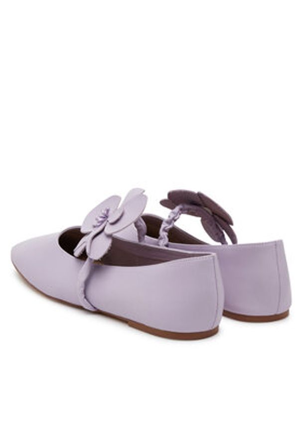 Aldo Baleriny Floralina 13966793 Fioletowy. Kolor: fioletowy. Materiał: skóra