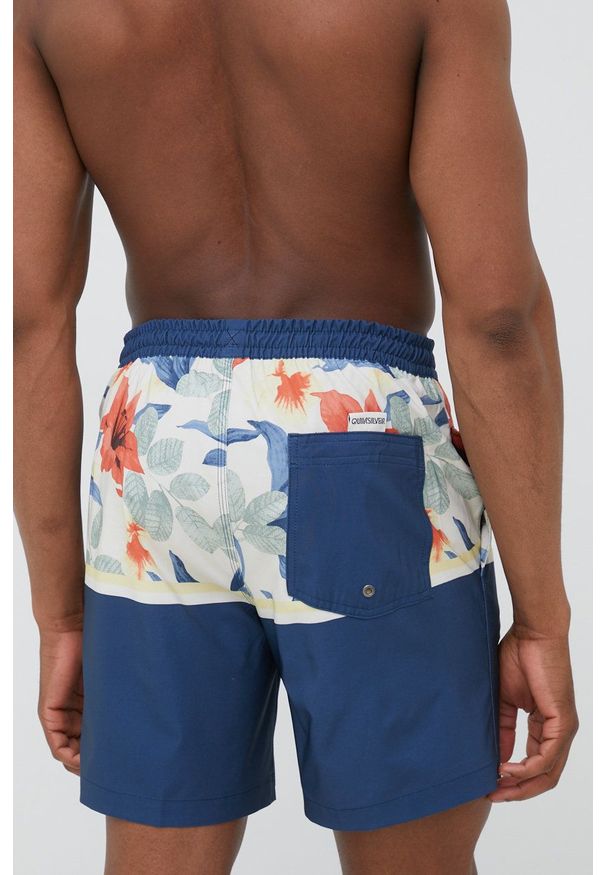 Quiksilver szorty kąpielowe kolor granatowy. Kolor: niebieski. Materiał: materiał