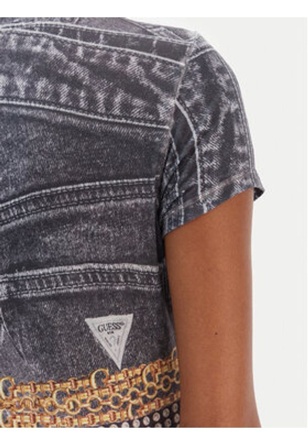 Guess T-Shirt W6RI05 KCCG0 Czarny Classic Fit. Kolor: czarny. Materiał: syntetyk