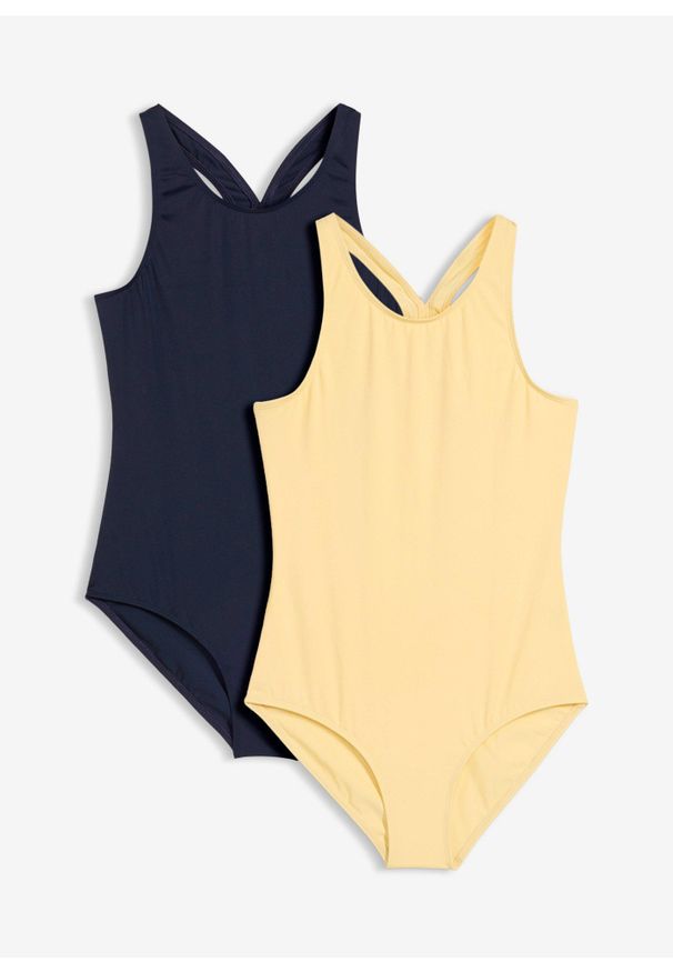 bonprix - Kostium kąpielowy (2 szt.). Kolor: niebieski