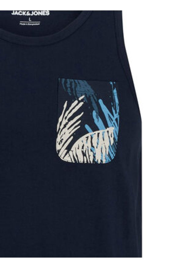 Jack & Jones Tank top Hawaii 12269321 Granatowy Standard Fit. Kolor: niebieski. Materiał: bawełna