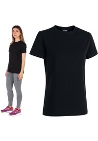 Koszulka sportowa damska Joma Desert bawełniana. Kolor: czarny. Materiał: bawełna #1