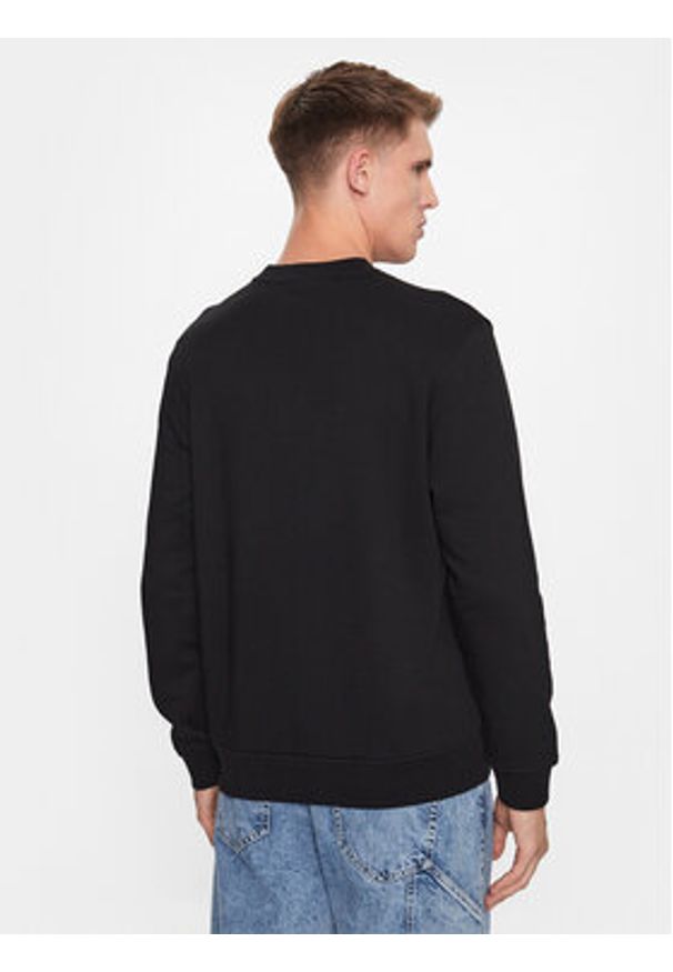 Karl Lagerfeld - KARL LAGERFELD Bluza 705401 533910 Czarny Regular Fit. Typ kołnierza: dekolt w karo. Kolor: czarny. Materiał: bawełna