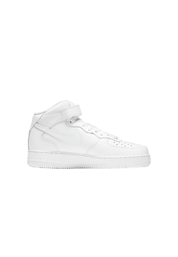 Buty Nike Air Force 1 Mid '07 Białe. Kolor: biały. Materiał: skóra. Model: Nike Air Force