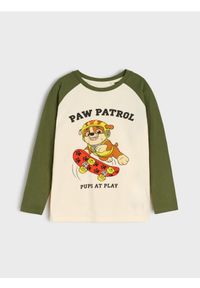 Sinsay - Koszulka z długimi rękawami PAW Patrol - kremowy. Kolor: kremowy. Długość rękawa: długi rękaw. Długość: długie