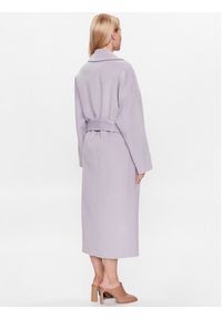 Calvin Klein Płaszcz wełniany K20K205855 Fioletowy Regular Fit. Kolor: fioletowy. Materiał: wełna