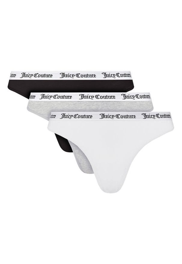Juicy Couture Komplet 3 par stringów Diana JCLTH224571 Kolorowy. Materiał: bawełna. Wzór: kolorowy
