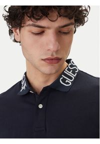 Guess Polo M6GP66 K3070 Granatowy Slim Fit. Typ kołnierza: polo. Kolor: niebieski. Materiał: bawełna #5