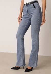 Born2be - Niebieskie Jeansy Dzwony z Bawełny z Wysokim Stanem Nemenphite. Stan: podwyższony. Kolor: niebieski. Styl: klasyczny, elegancki #4