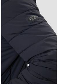 Guess - GUESS Granatowa męska kurtka Biker Jacket, Rozmiar M. Typ kołnierza: bez kaptura. Kolor: niebieski. Materiał: syntetyk, poliamid. Długość rękawa: długi rękaw. Długość: długie. Styl: wizytowy #3