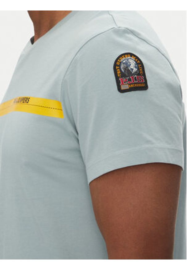Parajumpers T-Shirt Tape 25SMPMTSIT01 Niebieski Regular Fit. Kolor: niebieski. Materiał: bawełna