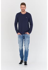 Tommy Jeans - TOMMY JEANS Granatowy sweter. Kolor: niebieski #4