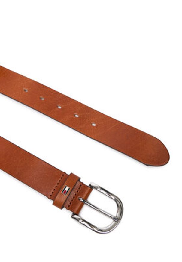 TOMMY HILFIGER - Tommy Hilfiger Pasek Damski New Danny Belt WW0WW11590 Brązowy. Kolor: brązowy. Materiał: skóra
