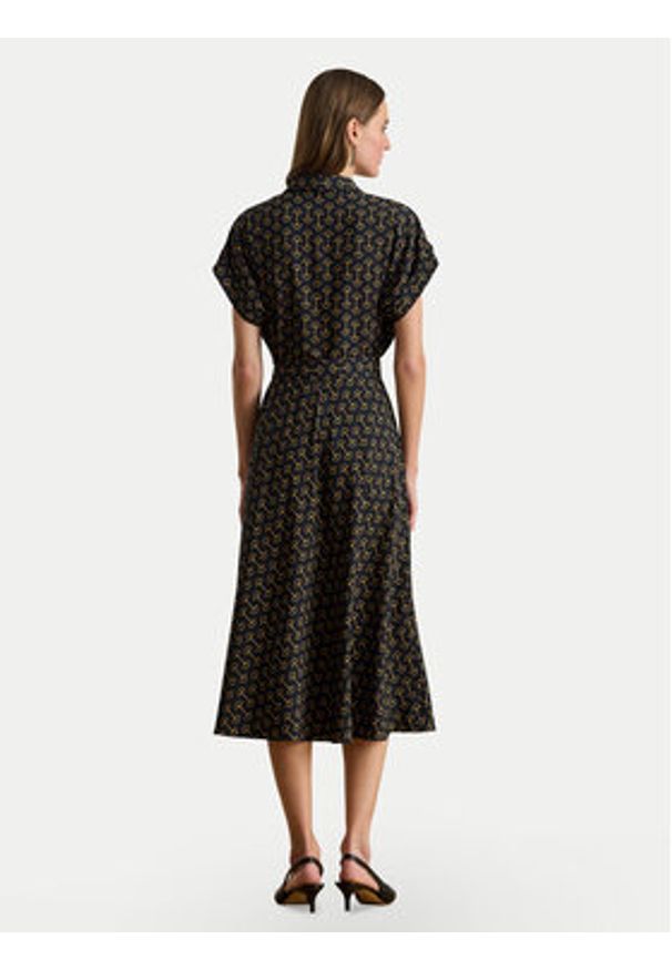 Lauren Ralph Lauren - LAUREN RALPH LAUREN Sukienka koszulowa 200P03557001 Granatowy Regular Fit. Kolor: niebieski. Materiał: syntetyk. Typ sukienki: koszulowe