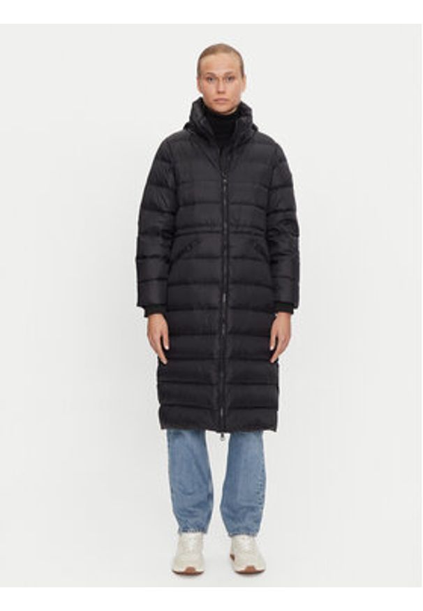 TOMMY HILFIGER - Tommy Hilfiger Kurtka puchowa WW0WW43553 Czarny Regular Fit. Kolor: czarny. Materiał: syntetyk