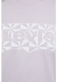 Levi's® - Levi's t-shirt bawełniany kolor fioletowy 17369.1835-Reds. Okazja: na spotkanie biznesowe. Kolor: fioletowy. Materiał: bawełna. Wzór: nadruk. Styl: biznesowy #4