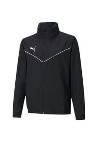 Kurtka piłkarska dla dzieci Puma teamRISE All Weather Jacket. Kolor: biały, wielokolorowy, czarny. Materiał: poliester. Sport: piłka nożna