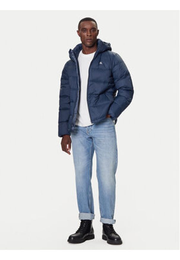Calvin Klein Jeans Kurtka puchowa LV04RC518G Granatowy Regular Fit. Kolor: niebieski. Materiał: syntetyk