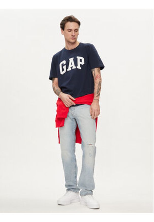 GAP - Gap T-Shirt 856659-04 Granatowy Regular Fit. Kolor: niebieski. Materiał: bawełna