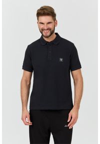 Emporio Armani - EMPORIO ARMANI Czarne męskie polo, Rozmiar XXL. Typ kołnierza: polo. Kolor: czarny #1