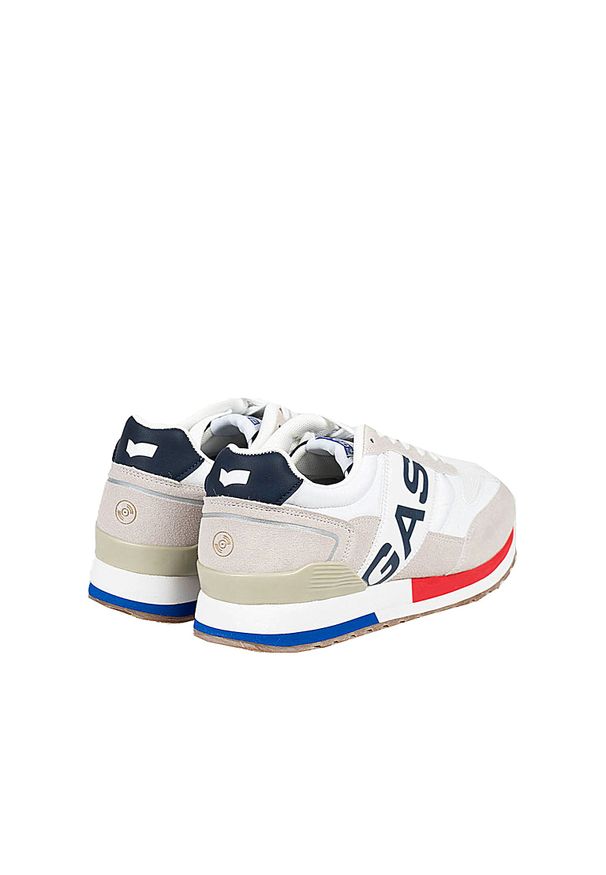 Gas Sneakersy "Yohn MIX" | GAM213915S | Yohn MIX | Mężczyzna | Biały. Kolor: biały. Materiał: skóra ekologiczna, tkanina. Wzór: aplikacja