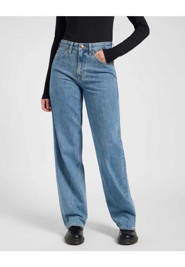 Lee - DAMSKIE SPODNIE LEE RIDER LOOSE HIDDEN ISLE 112370842