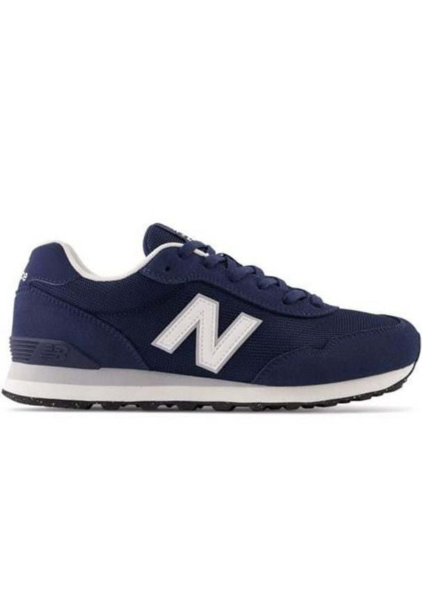 Buty do chodzenia męskie New Balance ML515NVY. Zapięcie: sznurówki. Kolor: niebieski. Materiał: tkanina, skóra, zamsz, materiał, syntetyk. Szerokość cholewki: normalna. Sport: turystyka piesza