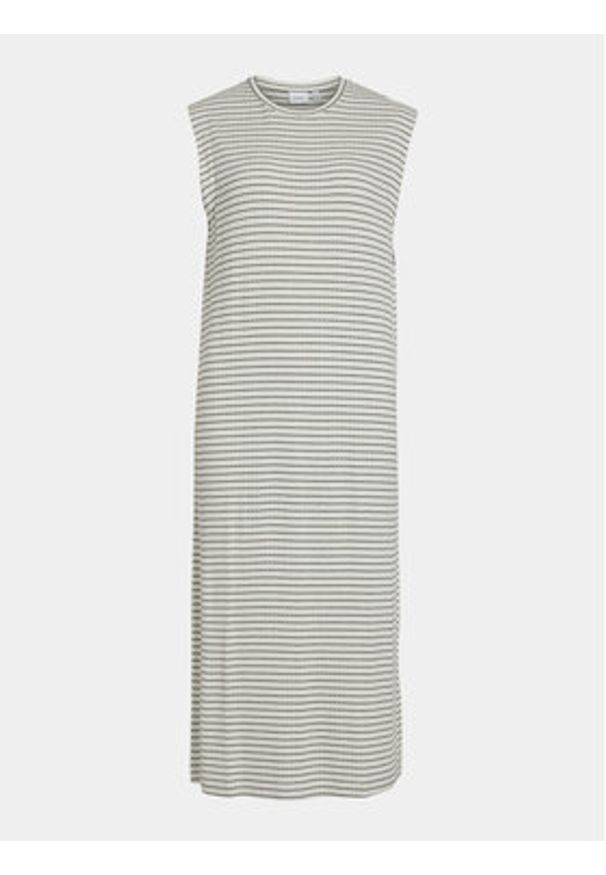 Vila Sukienka codzienna Lumira 14097196 Écru Regular Fit. Okazja: na co dzień. Materiał: wiskoza. Typ sukienki: proste. Styl: casual